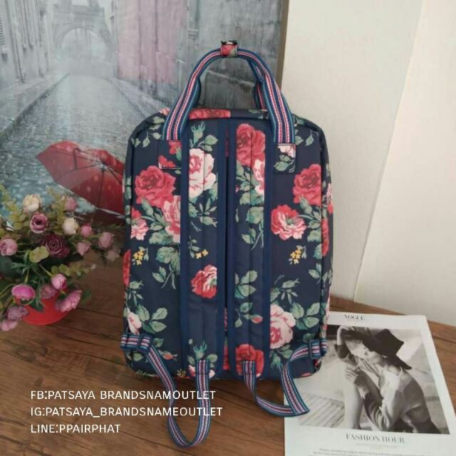 cath-kidston-backpack-bag-แท้-กระเป๋าเป้-สไตล์วินเทจสุดฮิตตตต-มีช่องซิปใหญ่ใส่ของ-1-ช่อง-ภายในมีช่องใหญ่ใส่ของอีก1ช่อง