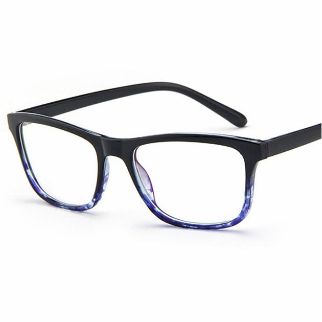 fashion-แว่นตา-เกาหลี-แฟชั่น-แว่นตากรองแสงสีฟ้า-รุ่น-2365-c-5-สีดำไล่สีน้ำเงินลาย-ถนอมสายตา-กรองแสงคอม-กรองแสงมือถือ