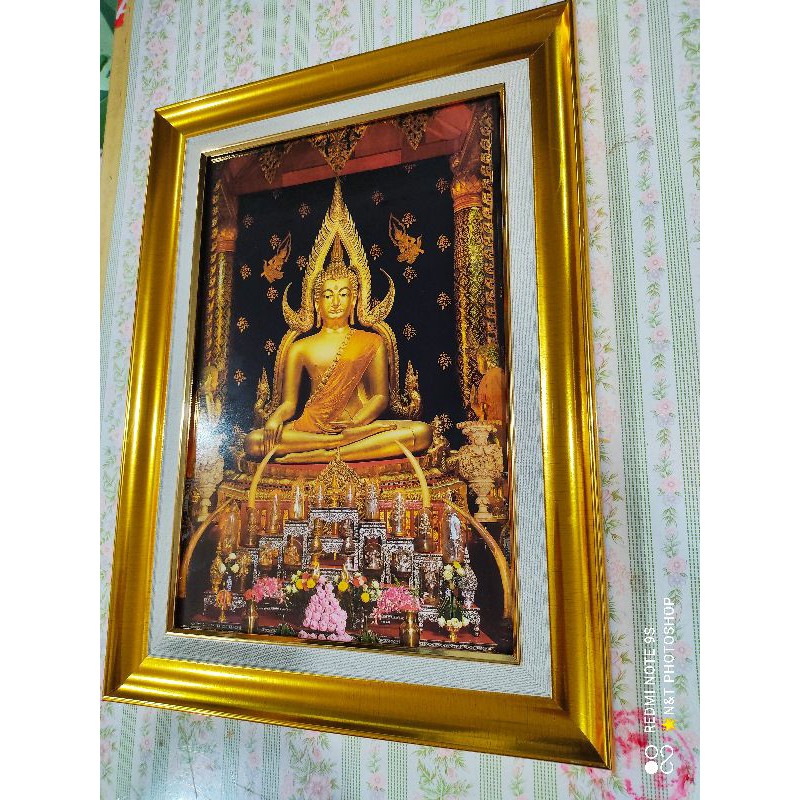 รูปภาพมงคล-พระพุทธชินราช-องค์ทอง-จ-พิษณุโลก-ใส่กรอบทองอย่างดี-ขนาดภาพ10-15นิ้ว-ขนาดกรอบ14-19นิ้ว