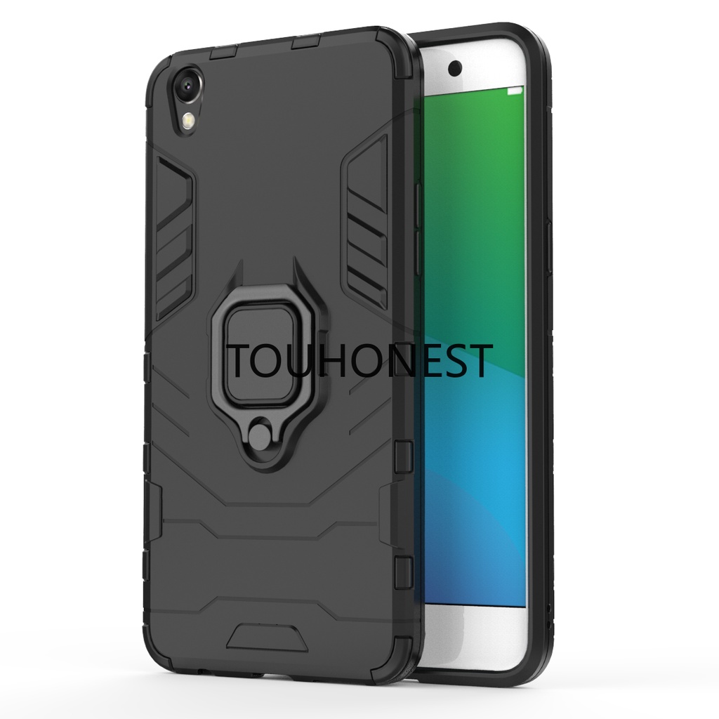 เคส-oppo-r9-plus-เคส-oppo-r9s-plus-เคส-oppo-f1-plus-case-oppo-f3-plus-case-armor-pc-shockproof-hard-cassing-cover-cases-with-metal-ring-stand-phone-caseเคส-กันกระแทก-เคสแข็ง-พร้อมแหวนโลหะ-ขาตั้ง-เคสโท
