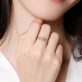 สินค้า Times Gem Classic D Color Vvs1 Moissanite Diamond Ring  Silver Plated 18k Ring Proposal Valentine\'s Day Birthday Gift Ring for Womam