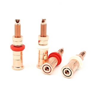 4pcs/set Copper plated Speaker Binding Posts Terminal Connectors WBT style