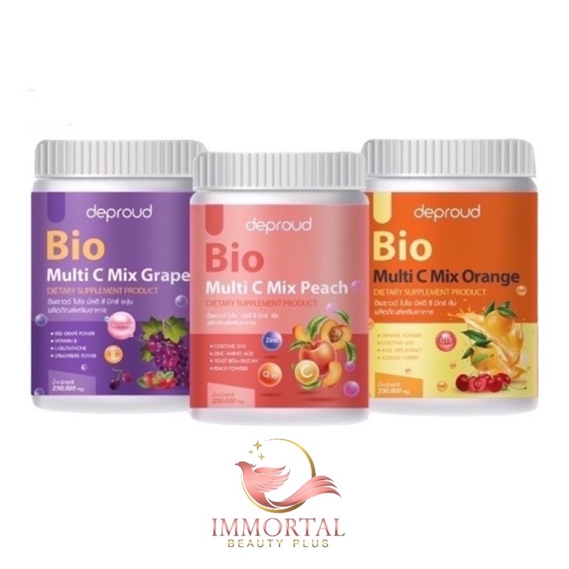 ภาพหน้าปกสินค้าแท้ % วิตามินซีสด Bio Deproud Bio Multi C Mix วิตามินซีสามรส วิตามินซี 3 รส วิตามินซีดีพราว 250,000 mg.