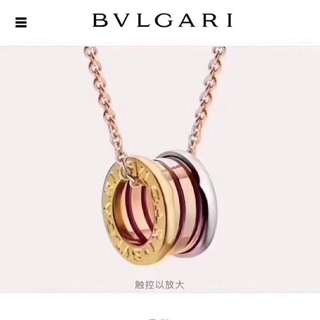 Bvlgari ขายดี สร้อยคอเงิน สามสี แฟชั่นฤดูใบไม้ผลิ ของขวัญสําหรับคู่รัก k831