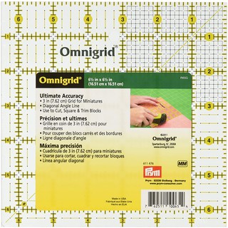 Omnigrid ไม้บรรทัดสำหรับวัดและตัดผ้าขนาด 6.5 X 6.5 นิ้ว 611476