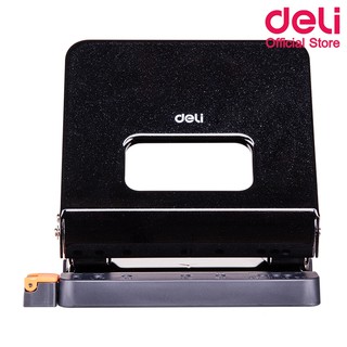 Deli 0142 2-Hole Punch เครื่องเจาะกระดาษ 25 แผ่น (สีดำ 1 ชิ้น) เครื่องเจาะ อุปกรณ์สำนักงาน ที่เจาะกระดาษ เครื่องเขียน