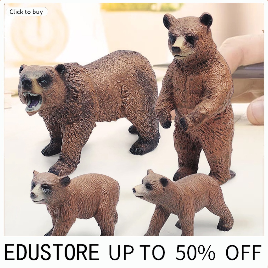 edustore-bear-โมเดลฟิกเกอร์-pvc-รูปหมีของเล่นสําหรับเด็ก