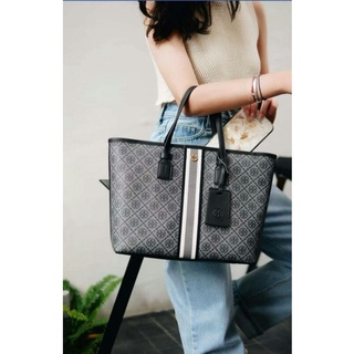 กระเป๋า TORY BURCH MONOGRAM COATED CANVAS SMALL TOTE