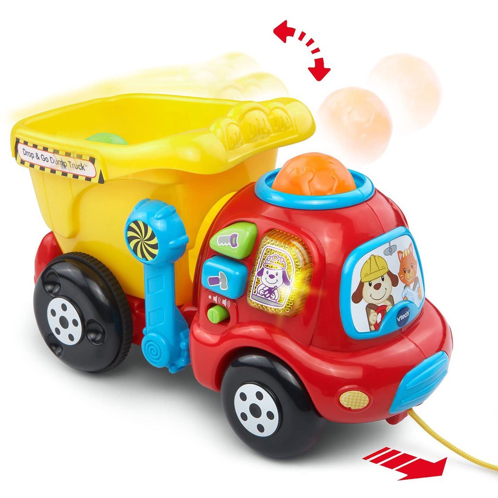 พร้อมส่ง-ของเล่น-รถลากจูง-vtech-drop-and-go-dump-truck-เสริมพัฒนาการ-เด็ก-ทารก-นำเข้าจากอเมริกา-usa