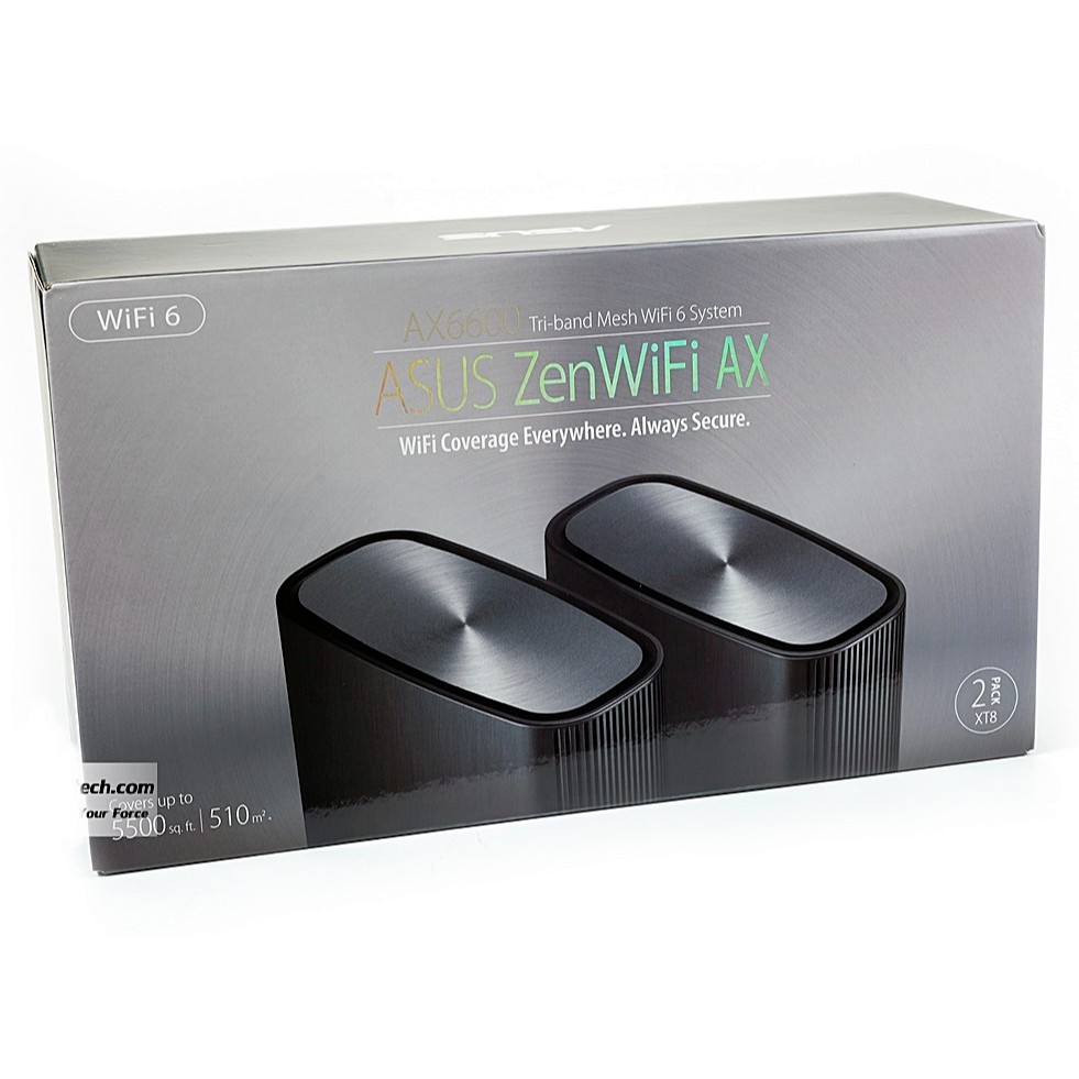 ASUS (XT8) 2 Pack ZenWiFi AX6600 Wireless Tri-Band Mesh WiFi 6