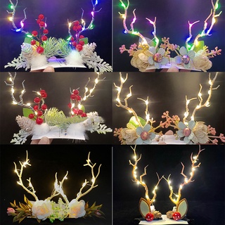 เครื่องประดับผม กิ๊บติดผม รูปกวาง สีแดง เหมาะกับเทศกาลคริสต์มาส