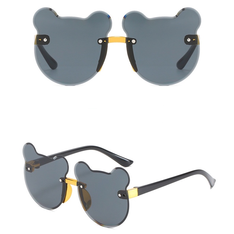 ภาพสินค้าแว่นตากันแดดแฟชั่น รูปหมีน้อย ป้องกันแดดเผา ไร้ขอบ สําหรับเด็กอายุ 3-10 ปี จากร้าน caomeng33.th บน Shopee ภาพที่ 2