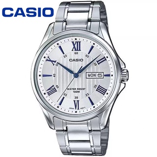 สินค้า Casio นาฬิกาข้อมือผู้ชาย เลขโรมัน กันน้ำ 100M สายสแตนเลส รุ่น MTP-1384