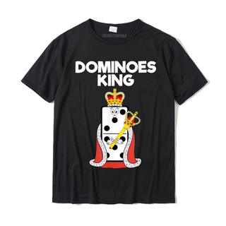 เสื้อยืดผ้าฝ้ายพิมพ์ลายขายดี เสื้อยืด ผ้าฝ้าย พิมพ์ลาย Dominoes King Camisas Hombre แฟชั่นสําหรับผู้ชาย