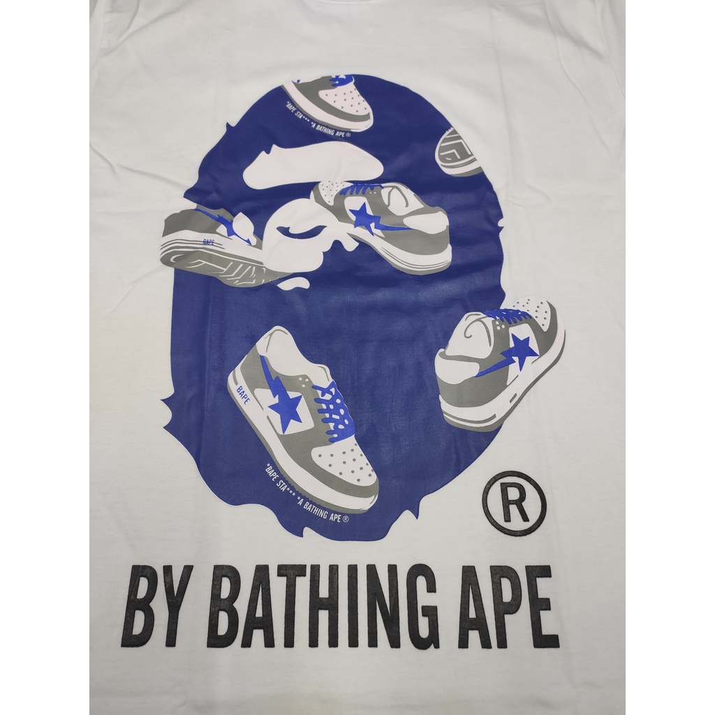 เสื้อยืดโอเวอร์ไซส์-a-bathing-ape-เสื้อยืด-คอกลม-แขนสั้น-แฟชั่น-ลิง-bape-sta-unisexs-3xl