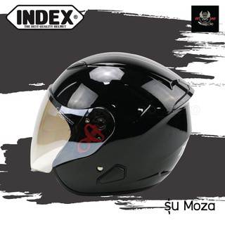 สินค้า หมวกกันน็อค INDEX รุ่น MONZA สีดำเงา