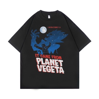 เสื้อยืดโอเวอร์ไซส์เสื้อยืด ขนาดใหญ่ พิมพ์ลาย Psycho Crucify It Came from Planet Vegeta | สีดํา | เสื้อยืด ขนาดใหญ่ | สไ