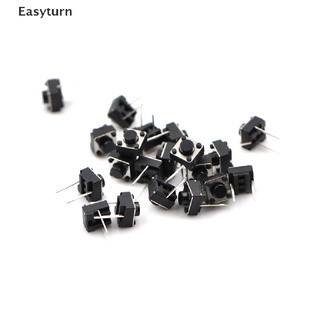 Easyturn 20pcs 2 pins Middle Feet 6*6*5mm Switch Tactile Push Button Switches TH
