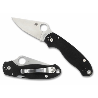 มีดพับ Spyderco Para 3 Folding Knife S45VN Satin Plain Blade, Black G10 Handles (C223GP)