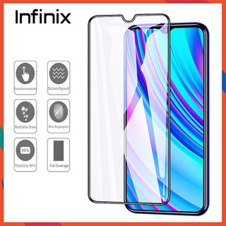 ฟิล์มกระจกนิรภัย ขนาดเต็มหน้าจอเ คลือบกาวเต็มแผ่น Infinix มีหลายรุ่น กระจกนิรภัย  เต็มจอ กาวเต็มแผ่น สินค้าอย่างดี .