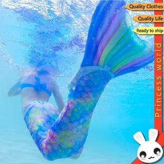 ภาพขนาดย่อของสินค้าชุดว่ายน้ำ นางเงือก ชุดคอสเพลย์นางเงือก 2021 ใส่สบายผ้านิ่ม สีสันน่ารัก ชุดว่ายน้ำเด็ก ชุดว่ายน้ำ