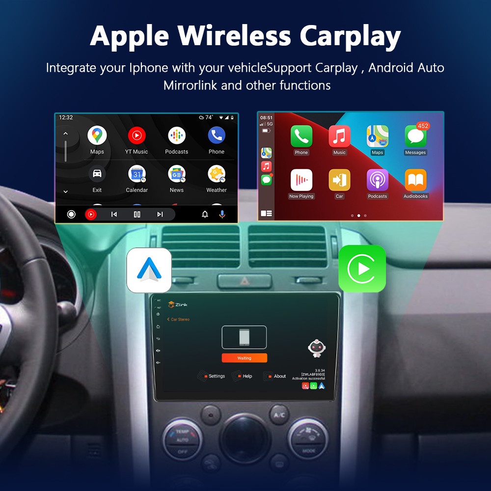 4gb-ram-32gb-carplay-จอแอนดรอย-7-9-10-android-แท้-2din-วิทยุติดรถยนต์-andriod-จอแอนดรอยด์ติดรถยนต์-เครื่องเล่นมัลติมีเดีย-รองรับ-fm-gps-wifi-carplay-android-auto-บลูทูธ-กล้อง-สําหรับรถยนต์