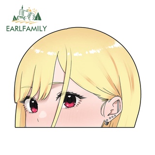 Earlfamily สติกเกอร์รูปลอก กันน้ํา ลายการ์ตูนอนิเมะ RV JDM VAN ขนาด 13 ซม. x 10.3 ซม. สําหรับตกแต่งรถยนต์ รถจักรยานยนต์