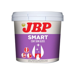 สีน้ำทาภายนอก JBP SMART COAT BASE D กึ่งเงา 2.5 แกลลอน สีน้ำเจบีพีสมาร์ทโค้ทให้บ้านคุณเย็นลงกว่าเดิมด้วยเทคโนโลยีที่ผสมใ