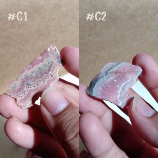 C1-C2 โรโดโครไซต์ | Rhodochrosite 💕#หินดิบ หินสีชมพู