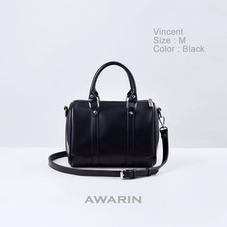 AWARINN ลดทันที 125.- ใส่โค้ด Code: AWRT125 Vincent size M(Black) กระเป๋าสะพาย สไตล์มินิมอล สายเกาหลี