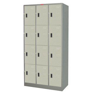 File cabinet OFFICE LOCKER PRELUDE PRELUDE PK-012 GREY Office furniture Home & Furniture ตู้เอกสาร ตู้ล็อคเกอร์ 12 ประตู