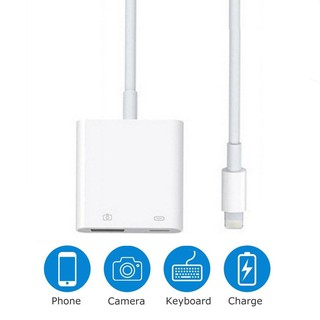 ภาพหน้าปกสินค้าLightning to USB3 Camera ตัวแปลง iPhone OTG Adapter เพื่อโอนถ่ายข้อมูลจากกล้อง Reader USB Flash Drive Card Reader ที่เกี่ยวข้อง