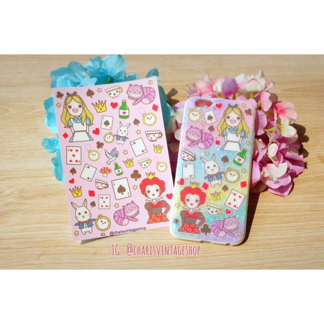 เคสกากเพชรวิ้งๆลายอลิซ-ทำได้ทุกรุ่นค่ะ