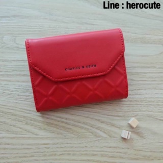 Charles &amp; Keith Textured Wallet ของแท้ ราคาถูก