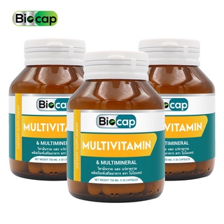 [แพ็ค 3 ขวด] วิตามินรวม แร่ธาตุรวม ไบโอแคป ซิงค์ แมกนีเซียม Multivitamin and Multimineral Biocap Zinc Magnesium Calcium