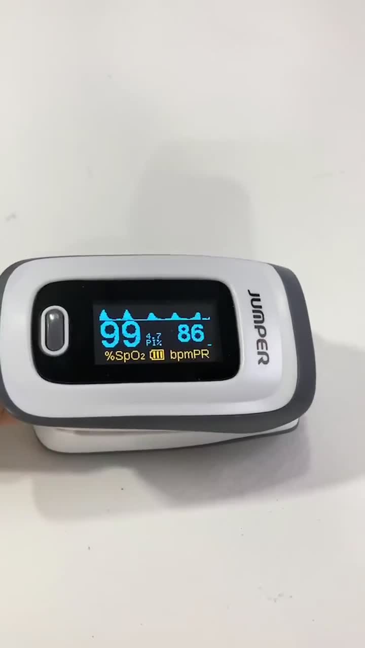 เครื่องวัดออกซิเจนปลายนิ้ว-finger-pulse-oximeter-ยี้ห้อ-jumper-jpd-500d-jpd-500f