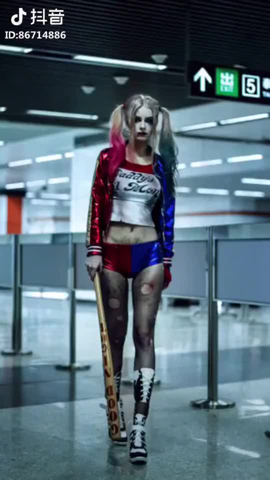 เครื่องแต่งกายคอสเพลย์-ชุดโจ๊กเกอร์-harley-quinn-suicide-squad-สําหรับเด็กผู้หญิง