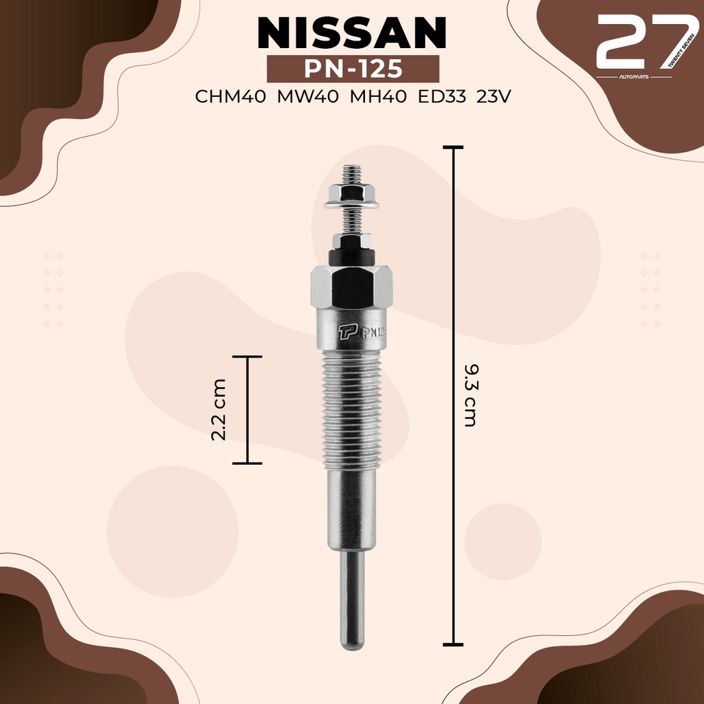 หัวเผา-pn-125-nissan-ed33-condor-atlas-ตรงรุ่น-23v-24v-top-performance-japan-นิสสัน