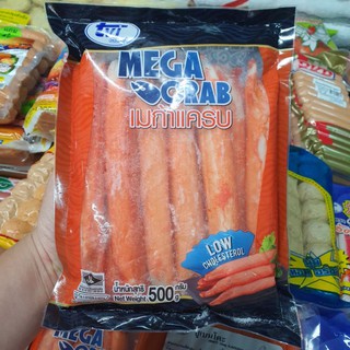 สินค้า 🔥❌ส่งด่วนภายในวันเดียว❌🔥 Mega Crab ปูอัดเมก้า 500 กรัม 11 ชิ้น