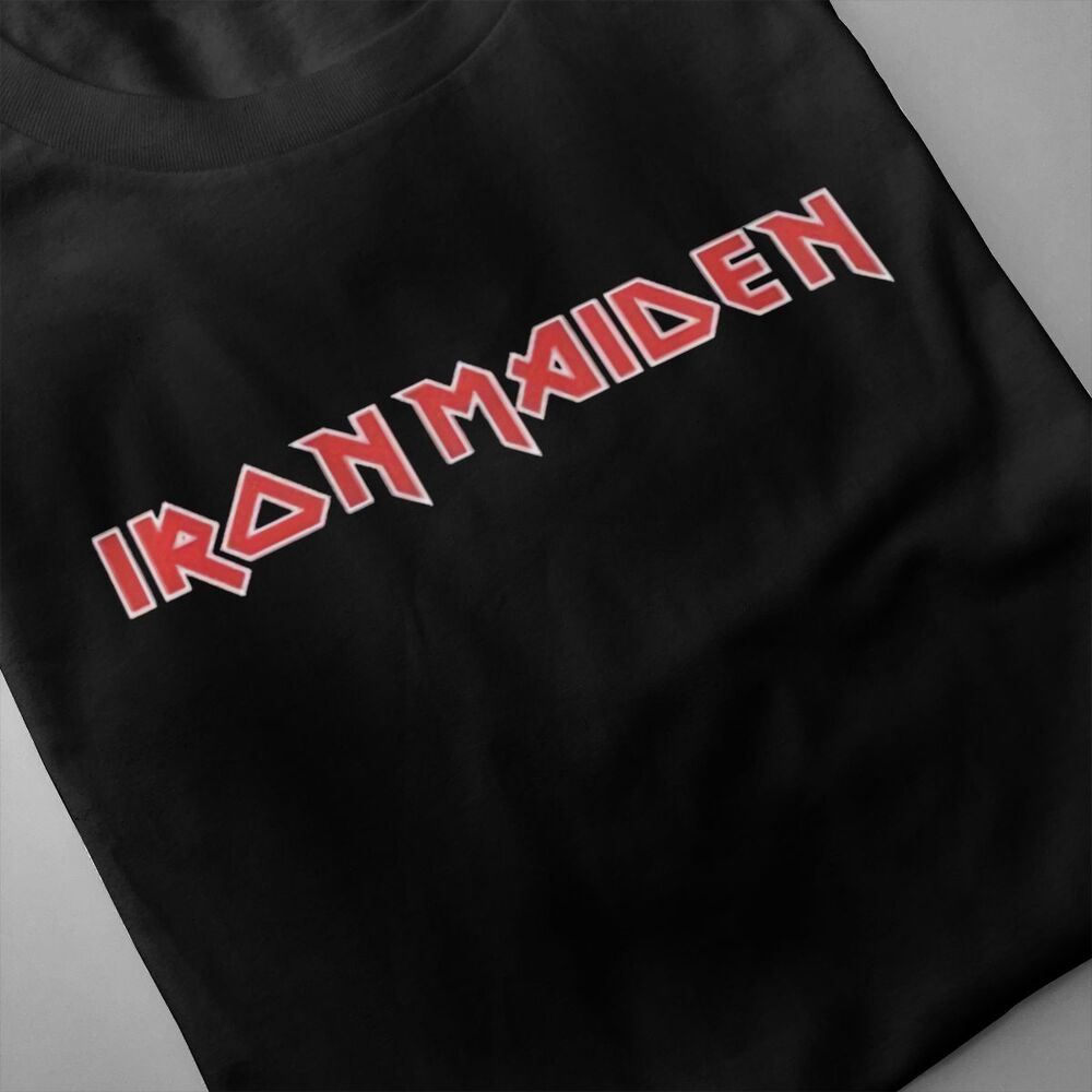 เสื้อยืด-พิมพ์ลายโลโก้-iron-maiden-สีเทาเข้ม-ดีไซน์แปลกใหม่-สุดเท่