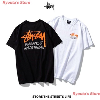 Ryoutas Store 2022 20 ฤดูร้อนสไตล์ร้อน Stussy เสื้อยืดผู้ชายและผู้หญิงสตรีทหลวมแขนสั้นผู้ชายและผู้หญิงผ้าฝ้ายคู่เสื้อผ้