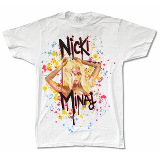 เสื้อยืดสตาร์ยุโรปและอเมริการองเท้าผ้าใบ Nicki Minaj Drip World Tour สีขาวสําหรับผู้ใหญ่ T-shirt S-5XL