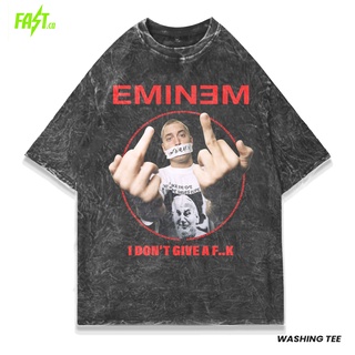 เสื้อยืดวินเทจเสื้อยืด โอเวอร์ไซซ์ พิมพ์ลาย Eminem i Dont give a XXXXS-5XL