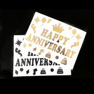 สติ๊กเกอร์ Happy Anniversary Bobo สําหรับตกแต่งบอลลูน