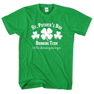 Wanyg เสื้อยืดผ้าฝ้าย 100% พิมพ์ลาย St Patricks Day Drinking Team สไตล์คลาสสิก ของขวัญวันเกิด สําหรับผู้ชายสามารถปรับแต่