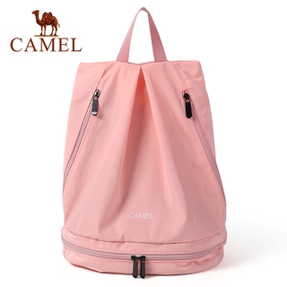 CAMEL กระเป๋าเป้สะพายหลัง สีพื้น กันน้ำ สำหรับผู้หญิง