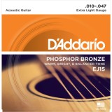 ภาพหน้าปกสินค้าD\'Addario® สายกีตาร์โปร่ง เบอร์ 10 แบบ Phosphor Bronze ของแท้ 100% รุ่น EJ15 (Extra Light, 10-47) ** Made in USA ** ที่เกี่ยวข้อง