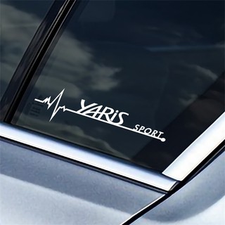 Toyota Yaris ทุกรุ่นโลโก้รถ Decal สติกเกอร์ตกแต่งหน้าต่างรถอุปกรณ์ตกแต่งรถยนต์ 2 ชิ้น