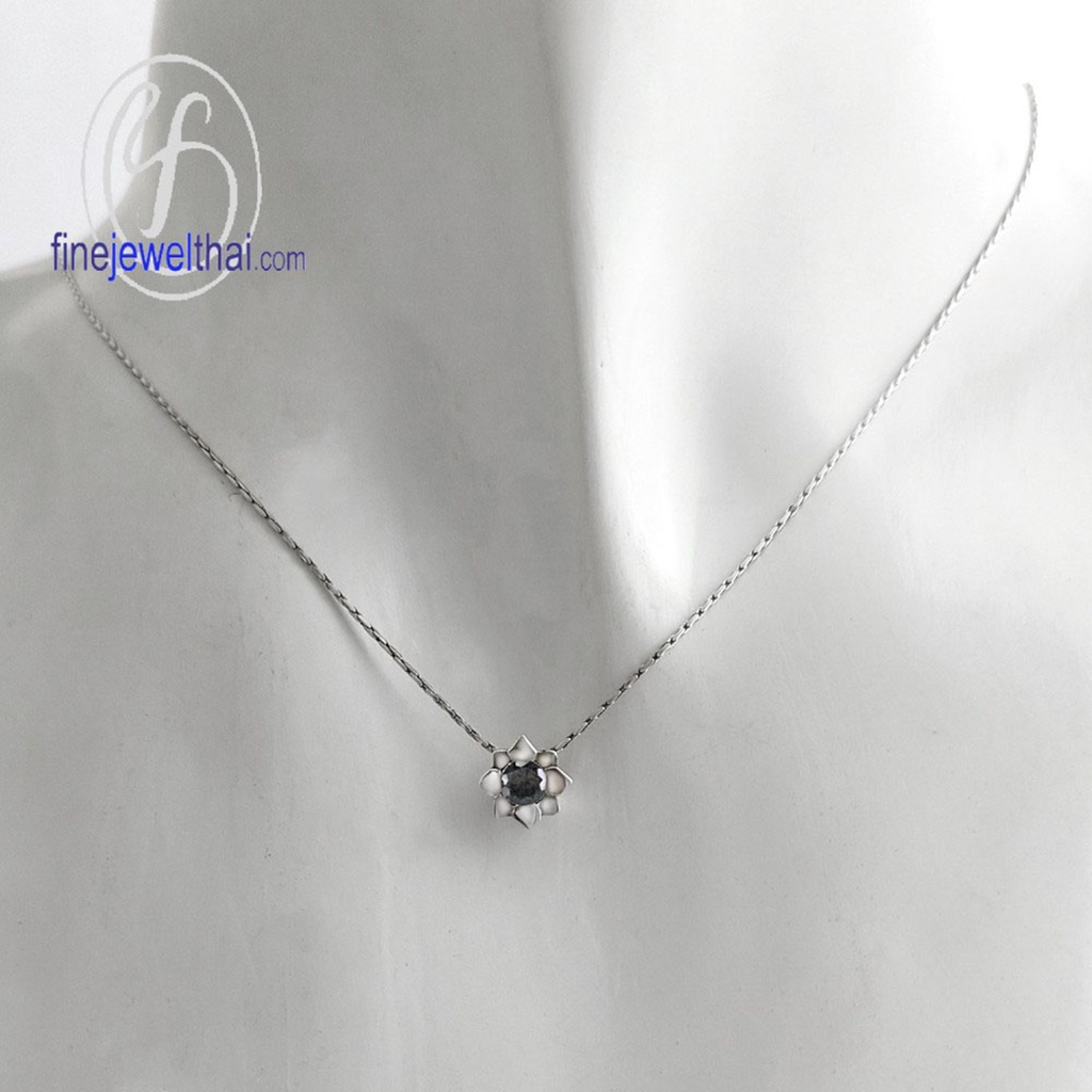 finejewelthai-จี้นิล-นิล-จี้พลอย-จี้เงินแท้-พลอยประจำเดือนเกิด-black-spinel-onyx-pendant-birthstone-p1058on00e