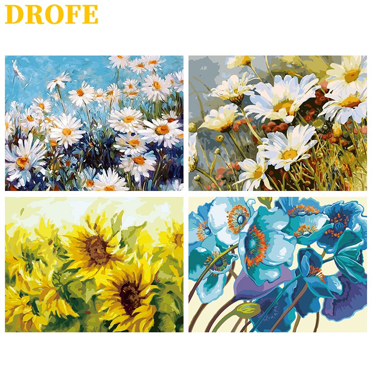 drofe-ภาพวาดระบายสีตามตัวเลข-diy-ลายดอกไม้และชายทะเล-สำหรับตกแต่งบ้าน-ขนาด-50x40-ซม